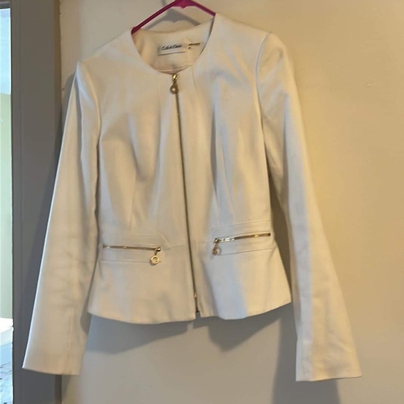 Calvin Klein Jackets & Blazers - CALVIN KLEIN White jacket size 6